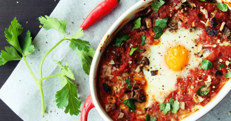 Baked eggs with Tomato Sauce