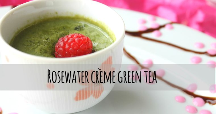 Rosewater crème green tea